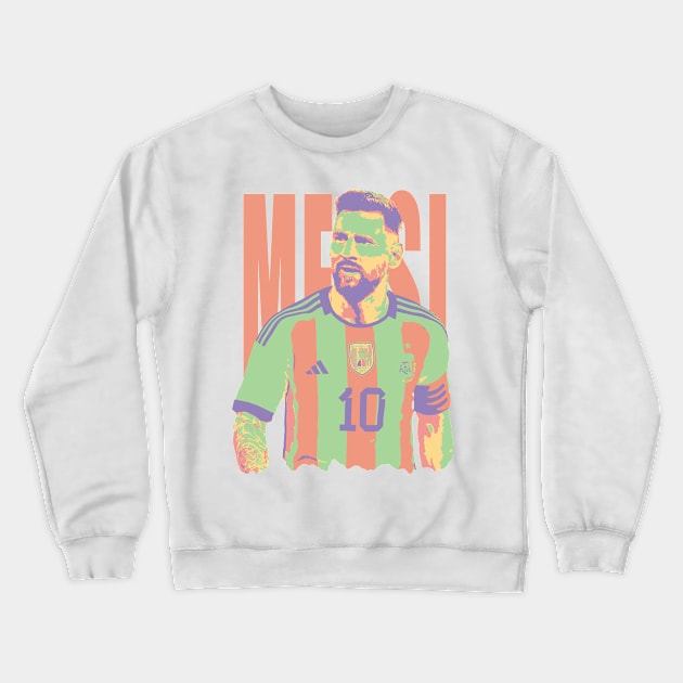 Messi Tribute - Lionel Soccer Player Goat Messi - Ronaldo Soccer Mbappe Messi Argentina Maradona Michael Jordan Inter Miami Ronaldinho Argentina Cristiano Ronaldo - 10 - Barcelona vs real Madrid - World Cup - Mundial de Futbol Crewneck Sweatshirt by TributeDesigns